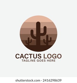 cactus logo simple icon design