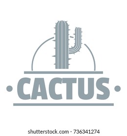 Cactus logo. Simple illustration of cactus vector logo for web