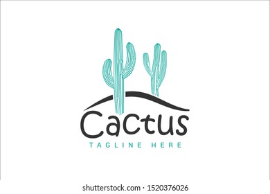 Cactus Logo Template 2 Green Cactus Stock Vector (Royalty Free ...