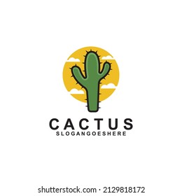 Cactus Logo Template Design Vector, Emblem, Design Concept, Creative Symbol, Icon