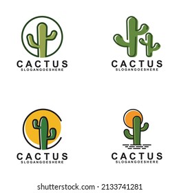 Cactus Logo Template Design Vector, Emblem, Design Concept, Creative Symbol, Icon