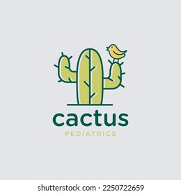 Cactus Logo Template Design Vector, Emblem, Design Concept, Creative Symbol, Icon
