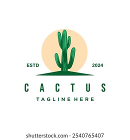 Cactus Logo Template Design Vector, Emblem, Design Concept, Creative Symbol, Icon