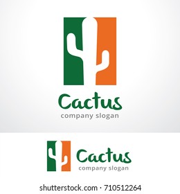 Cactus Logo Template Design Vector, Emblem, Design Concept, Creative Symbol, Icon