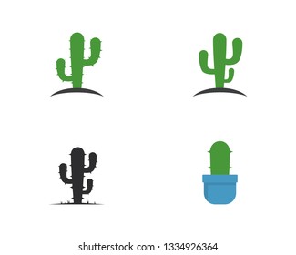 Cactus Logo template vector icon illustration design 