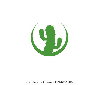 Cactus Logo template vector icon illustration design 