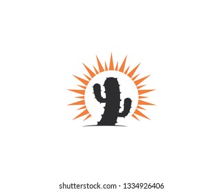Cactus Logo template vector icon illustration design 