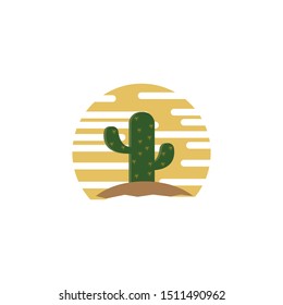 Cactus logo template vector icon design