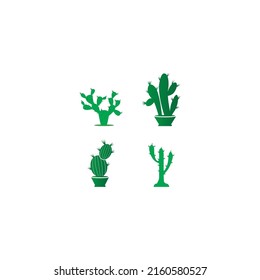 Cactus Logo template vector icon illustration design