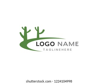 Cactus Logo template vector illustration