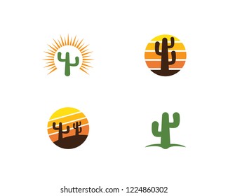 Cactus Logo template vector illustration