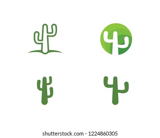 Cactus Logo template vector illustration