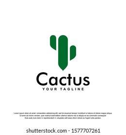 cactus logo template vector Illustration