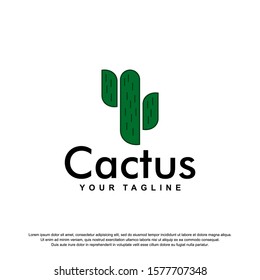 cactus logo template vector Illustration