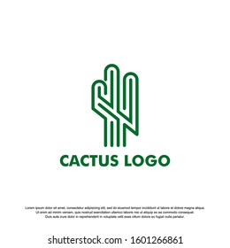 Cactus Logo Template Vector Illustration