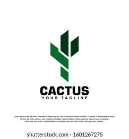 Cactus Logo Template Vector Illustration