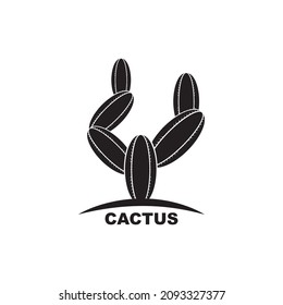 Cactus logo template vector Illustration
