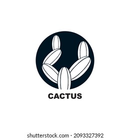 Cactus logo template vector Illustration
