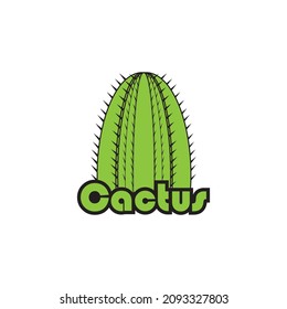 Cactus logo template vector Illustration
