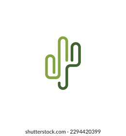 cactus logo template vector Illustration