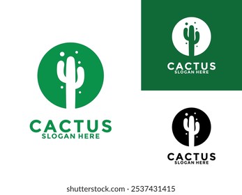 Cactus logo vector, Cactus Hipster elegant logo design Icon Illustration, Cactus vintage logo vector template