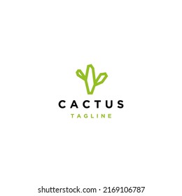 Cactus logo vector icon design template