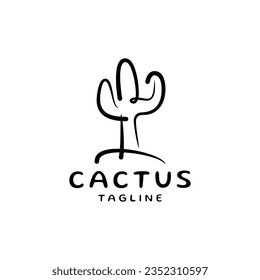 Cactus logo vector icon design template