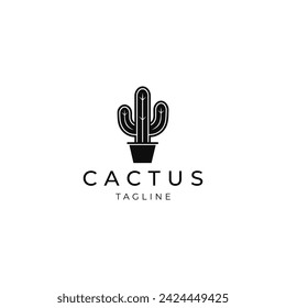 Cactus logo vector icon design template