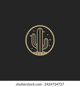 Cactus logo vector icon design template