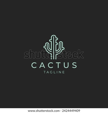 Cactus logo vector icon design template
