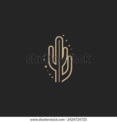 Cactus logo vector icon design template