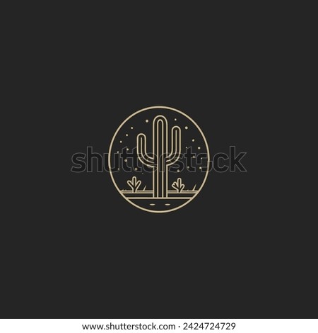 Cactus logo vector icon design template