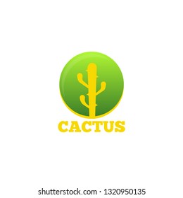 Cactus logo vector. Cactus logo template. Nature floral logo vector