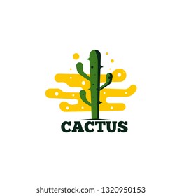 Cactus logo vector. Cactus logo template. Nature floral logo vector