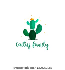 Cactus logo vector. Cactus logo template. Nature floral logo vector