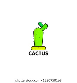 Cactus logo vector. Cactus logo template. Nature floral logo vector
