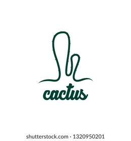 Cactus logo vector. Cactus logo template. Nature floral logo vector