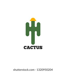 Cactus logo vector. Cactus logo template. Nature floral logo vector
