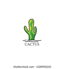 Cactus logo vector. Cactus logo template. Nature floral logo vector