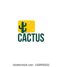 Cactus logo vector. Cactus logo template. Nature floral logo vector