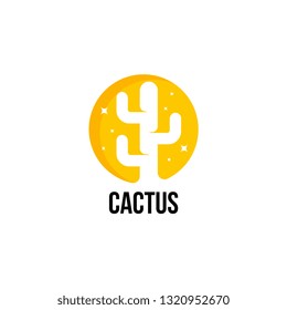 Cactus logo vector. Cactus logo template. Nature floral logo vector