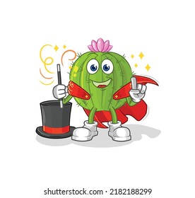 the cactus magician illustration. character vector