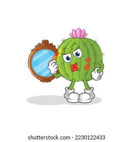 the cactus make up mascot. cartoon vector