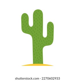 Cactus mexican plant icon. Vector Illustration