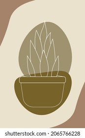 Cactus minimalist art decorative printable