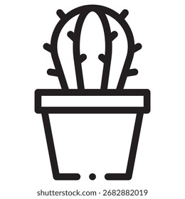 Cactus Modern Vector Icon – Minimal Illustration Symbol Template for Web Mobile App UI Design