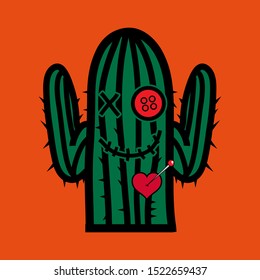 cactus monster for tshirt design needs