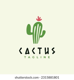 vector de diseño del logotipo de la naturaleza de cactus
