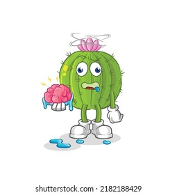 the cactus no brain vector. cartoon character