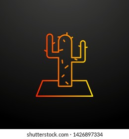 cactus nolan icon. Elements of camping set. Simple icon for websites, web design, mobile app, info graphics